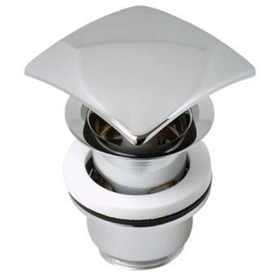 Plieger design afvoerplug vierkant met overloop 5/4 pop up inox
