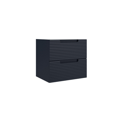 Saniclass Prime Balance Meuble sous lavabo - 60x55x44.9cm - 2 tiroirs - Poignée intégrée - MDF - bleu marine mat