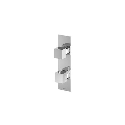 Hotbath Bloke inbouwthermostaat met 3 stopkranen verticaal chroom
