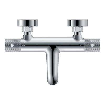 Wiesbaden Ribbd Mitigeur thermostatique bain entraxe 15 cm chrome