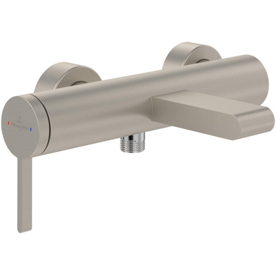 Villeroy & Boch Dawn Mitigeur de baignoire monocommande - robinet mélangeur - Nickel brossé mat (inox)