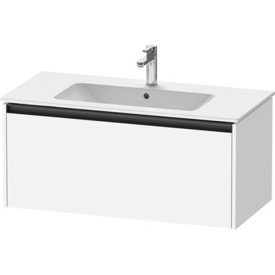 Duravit Ketho.2 Wastafelonderbouwkast - met 1 lade - 101x48x44cm - met greep antraciet - wit mat
