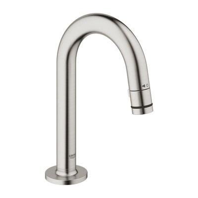 GROHE Euro fonteinset 37x18cm 1 kraangat zonder overloop gebogen super steel kraan sifon afvoerplug handdoekhaak fontein Rechthoek wit