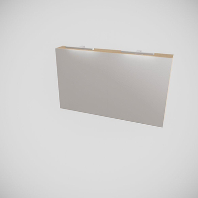 Mondiaz CUBB Armoire de toilette avec miroir - 120x70cm - 2 portes - Chêne blanchi (Bois)