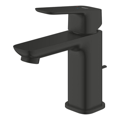 GROHE Cubeo wastafelkraan - s-size - opbouw - 1-gats - voorsprong 10.6cm - eengreeps - mat zwart
