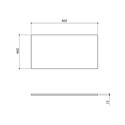 Arcqua marble topdeck 80.5x46x15cm coulé blanc mat