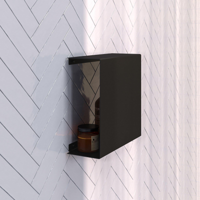 Brauer opbouwnis - 25x25cm - Zwart mat