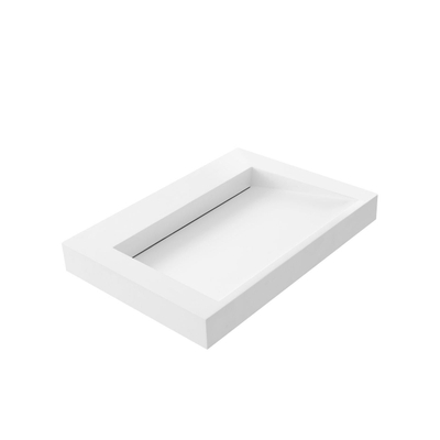 Thebalux lavabo Glacier 60 cm solid surface 1x cuve sans trou de robinet (doit être percé soi-même)