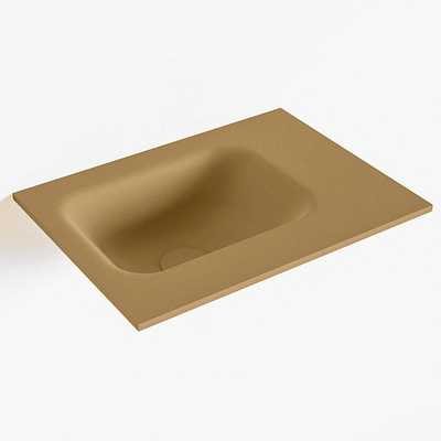 Mondiaz LEX Fontaine - 40x30x0.9cm - lavabo Gauche - sans trous de robinet - pour meuble de WC - Solid surface - Oro