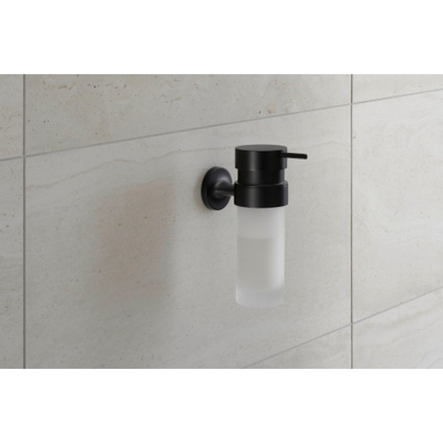 Duravit Starck T Distributeur de savon - 17.6x6cm - verre mat - noir mat
