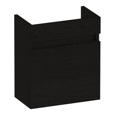 BRAUER Joy fonteinonderkast - 40x45x22cm - 1 deur - greeploos - rechtsdraaiend - Timber Black