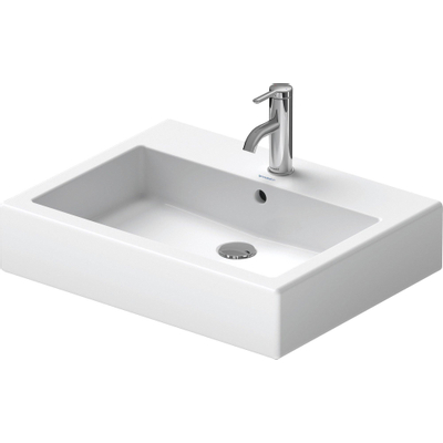 Duravit Vero lavabo dessous meulé 60x47cm avec trou de robinet et trop-plein avec WonderGliss blanc