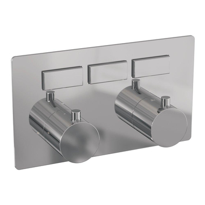 BRAUER Chrome Edition Inbouwthermostaat - 3 functies - inclusief inbouwdeel - drukknoppen - chroom