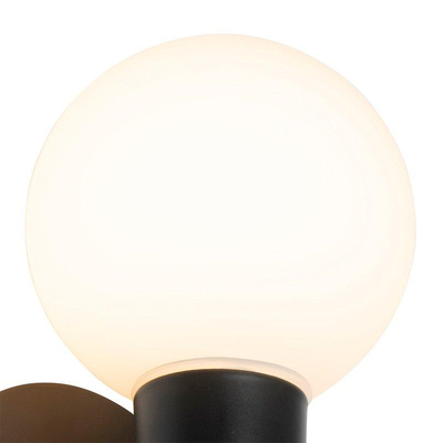 QAZQA Cederic applique murale 8x14,2x11,4cm - IP44 - noir mat