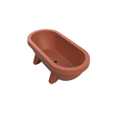 Gardentub Baignoire îlot (extérieur) - 194x94x66cm - synthétique - compatible à l'extérieur - terracotta mat