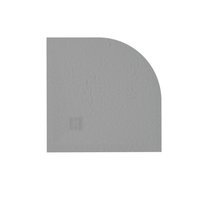 Zeza Grade Douchevloer - 70x70cm - antislip - antibacterieel - mineraalmarmer - kwartrond - mat cemento (grijs)