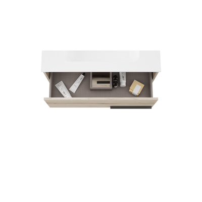 Adema Prime Essential Meuble sous vasque 79.5x45.5x55cm - 2 tiroirs - poignée standard - MDF - Beech