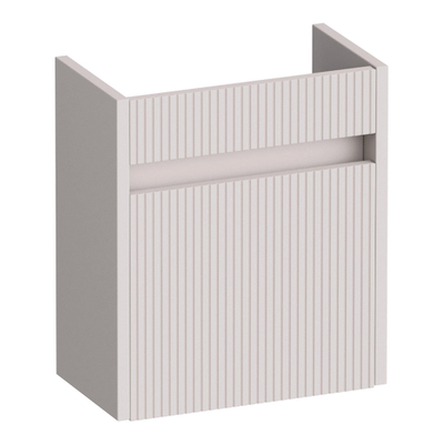 BRAUER Adore Wavy meuble sous-lavabo pour lave-mains - 40x45x22cm - avec 1 porte sans poignée ouvrant à droite sable mat