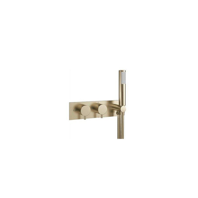 Crosswater MPRO 2 Ensemble de douche - 8.1x26.2x6.7cm - 2 fonctions - douchette à main - flexible de douche - laiton brossé