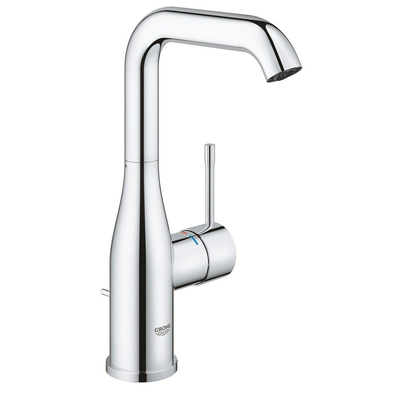 GROHE Essence wastafelkraan - l-size - opbouw - hoog - eengreeps - met trekwaste - chroom