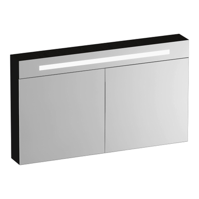 BRAUER Promise Deluxe spiegelkast – 119x70x15 cm – directe LED boven – Timber Black