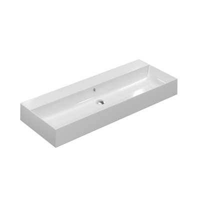 Thebalux lavabo modèle Cube 1x cuve sans trou de robinet