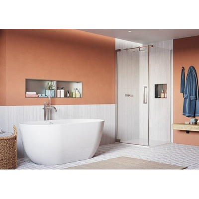 Crosswater Asura panneau latéral pour porte pivotante - 80cm - poli inox