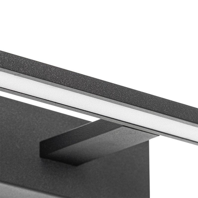 QAZQA Jerre Applique murale - 62x13,5x5,5cm - LED incluse - IP44 - noir mat