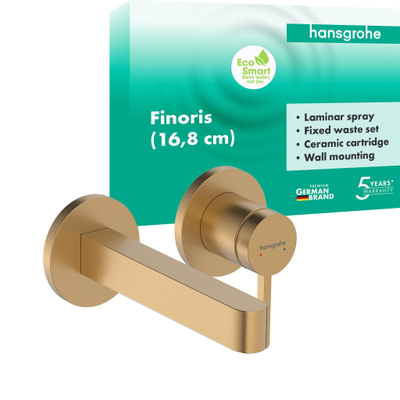 Hansgrohe Finoris wastafelkraan - inbouw - eengreeps - brushed bronze (brons)