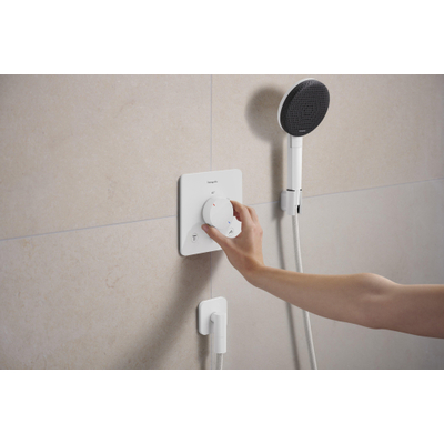 Hansgrohe Fixfit Fine Coude mural - sans clapet anti-retour - blanc mat