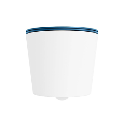 Mondiaz LAVIE hangtoilet – spoelrandloos – 36 x 53 cm – met softclose zitting – Talc (wit), zitting Jeans (blauw)