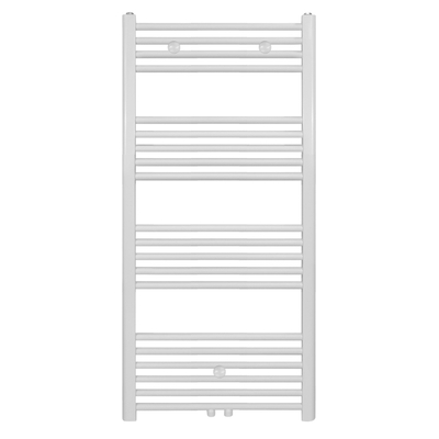 Belrad Radiateur porte-serviettes - raccordement central - 1200x400mm - 458 Watt - Blanc