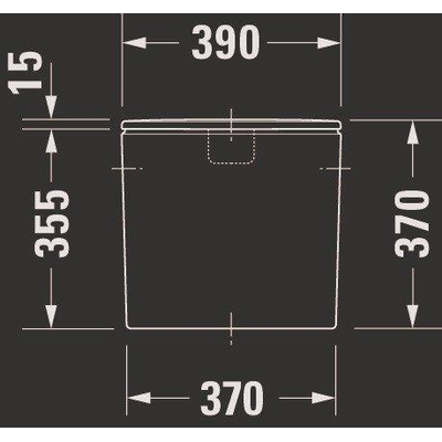 Duravit Durastyle Duoblokreservoir + binnenwerk - met aansluiting links/rechts 4.5L - dualflush - wit