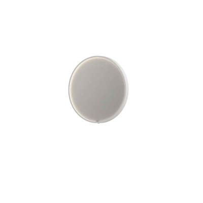 INK SP24 Miroir - 60x4x60cm - LED en bas et en haut à changement de couleur - dimmable - Chauffage de miroir - rond - dans un cadre en acier - aluminium blanc mat