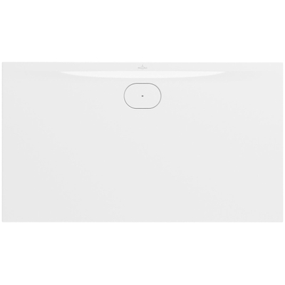 Villeroy & Boch Ecora douchebak - 140x80x3.5cm - afvoer lange zijde - white alpine (wit)