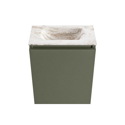 MONDIAZ TURE-DLUX 40cm toiletmeubel Army. EDEN wastafel Frappe positie midden. Zonder kraangat.
