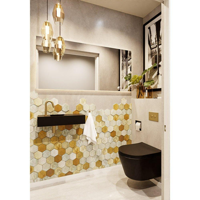 Mondiaz TYNE fontein - 60x23x12cm - wasbak links - 1 kraangat - solid surface Urban mat