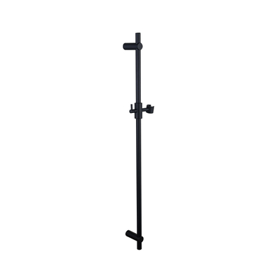 FugaFlow Eccelente Ensemble barre de glissement avec douchette ronde, flexible de douche métallique noir mat