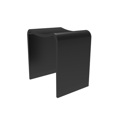 ZEZA Solid Douchekruk - 40x30x43cm - solid surface - mat zwart - beschadigd op de hoek -OUTLETSTORE