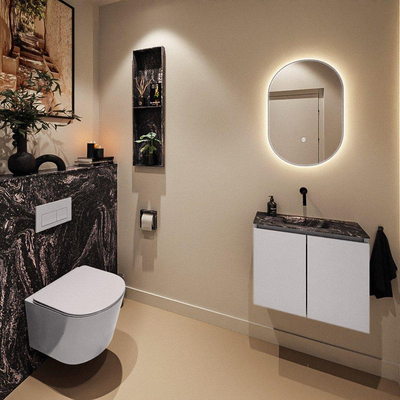 MONDIAZ TURE-DLUX 60cm toiletmeubel Cale. EDEN wastafel Lava positie midden. Zonder kraangat.