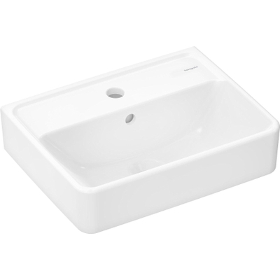Hansgrohe Xanuia Q Wastafel/Fontein - 45x34cm - inbouw - 1 kraangat - met overloop - glans wit