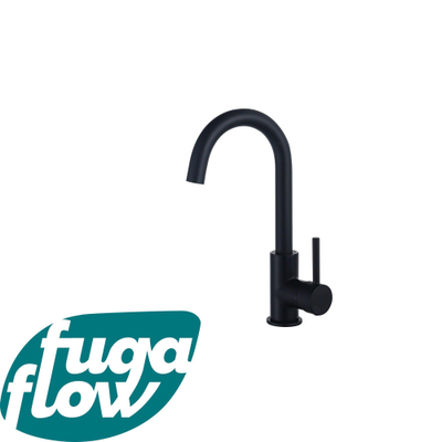 FugaFlow Eccelente Sobrado Robinet de cuisine - bec rotatif - Noir mat