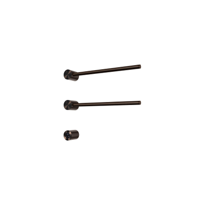 Hotbath &MORE Handdoekradiator - 50x38cm - rond - 2 stangen - horizontaal - met schakelaar - tuscan bronze (brons)
