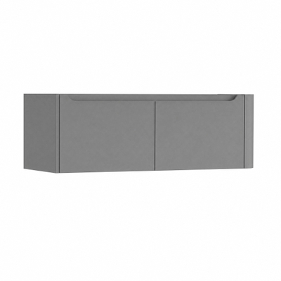 H&R Badmeubelen Juice Meuble sous vasque - 120x45x40cm - angle droit arrondi - 2 tiroirs - poignée intégrée - gris pierre
