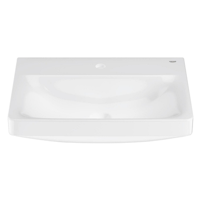 Lavabo Grohe Euro céramique 60cm avec trou de robinet sans trop-plein blanc alpin