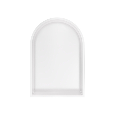 Hotbath &MORE Boîte encastrée ou niche encastrée Modèle en arc 30x45x10cm Blanc mat