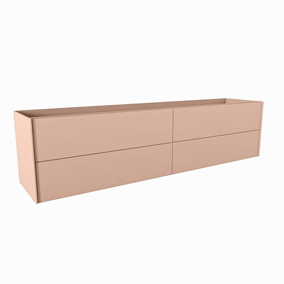 Mondiaz TENCE wastafelonderkast - 200x45x50cm - 4 lades - push to open - softclose - Rosee