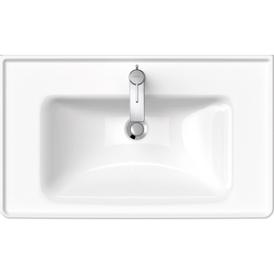 Duravit d-neo lavabo 80x48x16.5cm 1 trou pour robinetterie rectangle céramique blanc