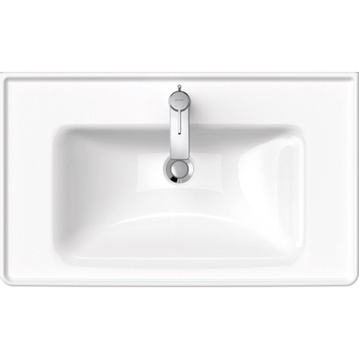 Duravit d-neo lavabo avec verre merveilleux 80x48x16.5cm 1 trou pour robinetterie rectangle céramique blanc