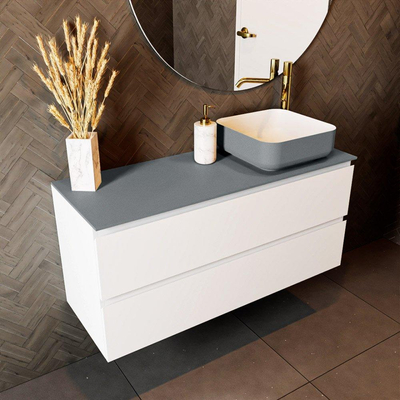 Mondiaz TOP 23 Topblad - 110x23.5x0.9cm - geschikt voor afdekplaat - Solid surface - Plata